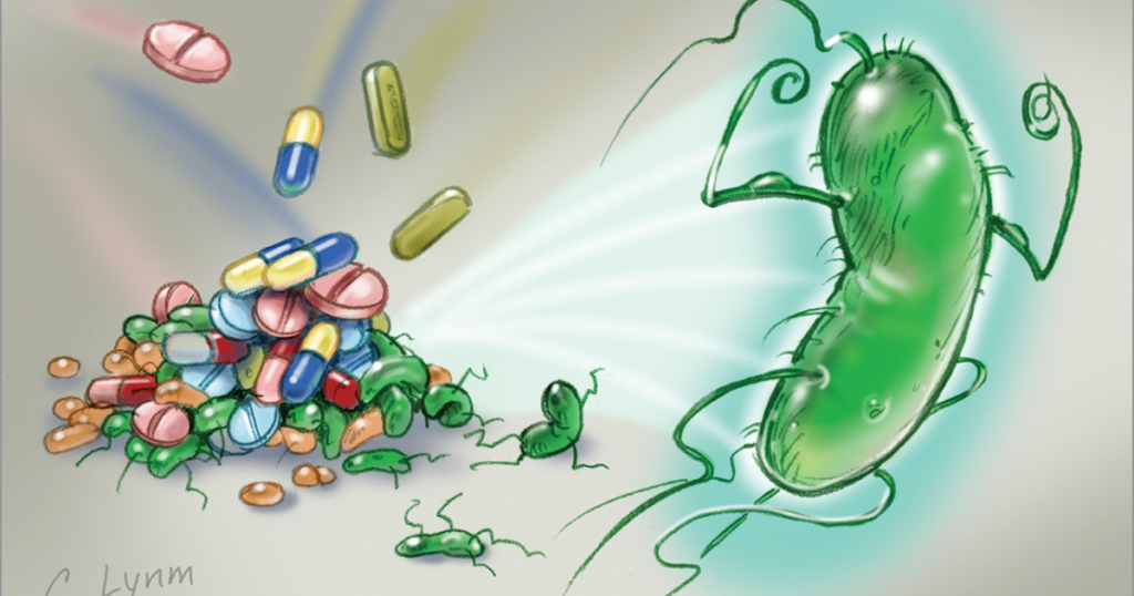 Antibiotiket luftojne bakteret duke i vrare ose ngadalesuar rritjen.